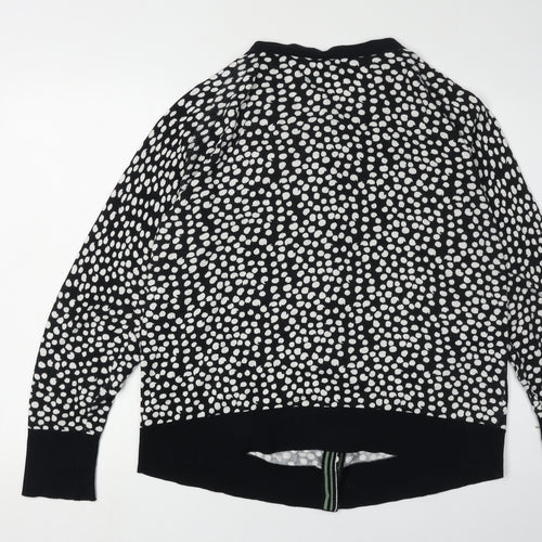 White Stuff Women's Black Polka Dot Cardigan, Size 18