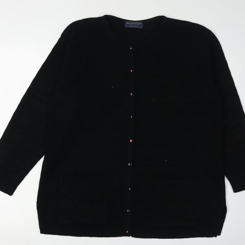 Klassique Women's Black Knit Cardigan M/L