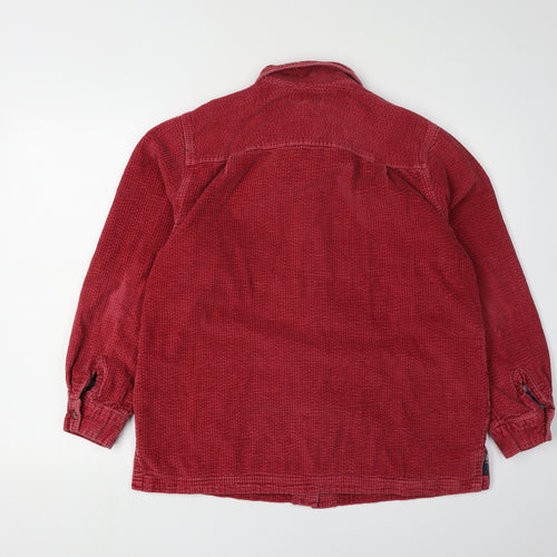 L.L. Bean Men's Red Corduroy Button-Up Shirt S