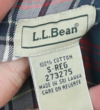 L.L. Bean Men's Red Corduroy Button-Up Shirt S