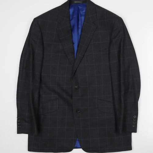 Austin Reed Men's Black Check Blazer 40 Short Formal