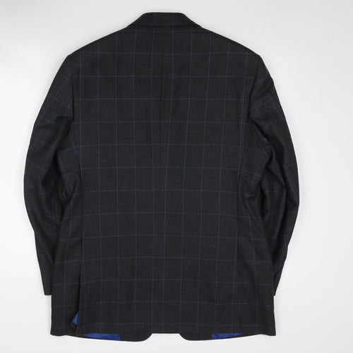 Austin Reed Men's Black Check Blazer 40 Short Formal