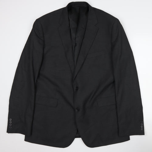 Moss Esq. Men's Black Suit Jacket, 50 Chest, Long