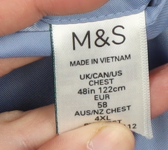 Marks and Spencer Men's Blue Blazer, 48R
