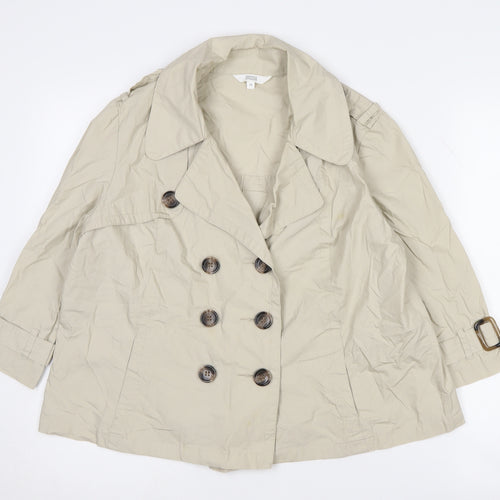 Marks & Spencer Women's Beige Pea Coat Size 12