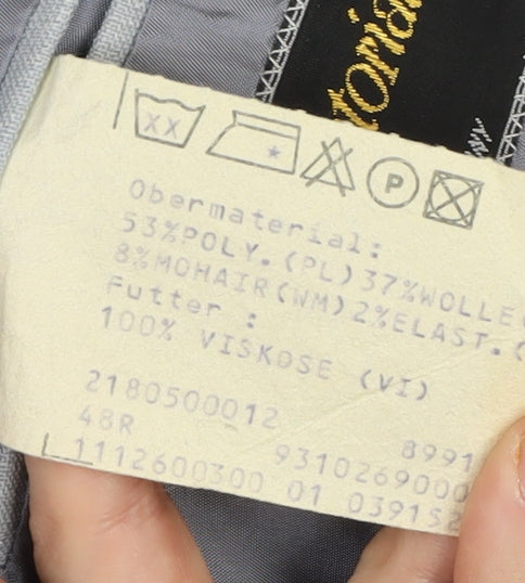 DESCH Men's Grey Blazer 48R Jacket for Business