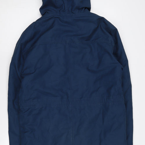 Burton Menswear Blue Parka Jacket, Men's S, Hooded, Lined