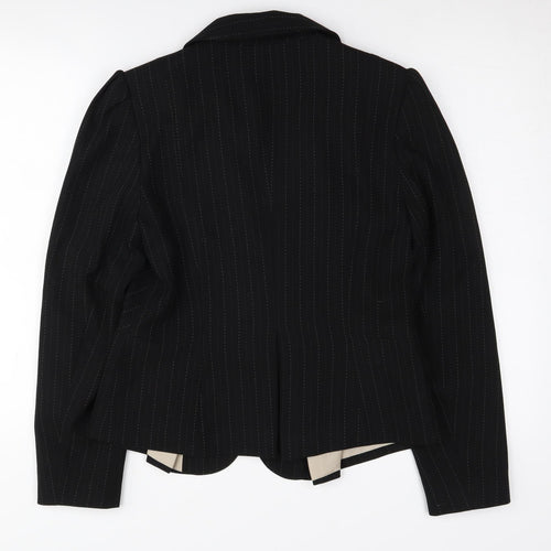 Evie Black Women's Size 12 Pinstripe Blazer