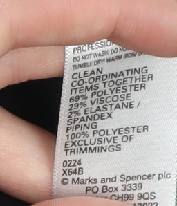 Marks and Spencer Women's Black Regular Shorts