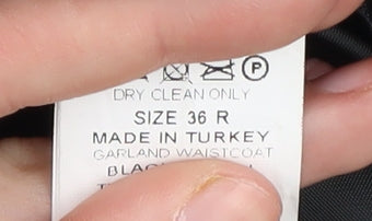 Twisted Tailor Men's Black Waistcoat Gothic Style 36R