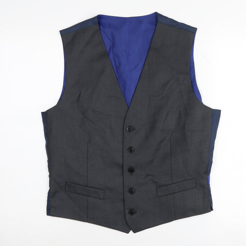 Marks and Spencer Men's Grey Waistcoat, Size 38R