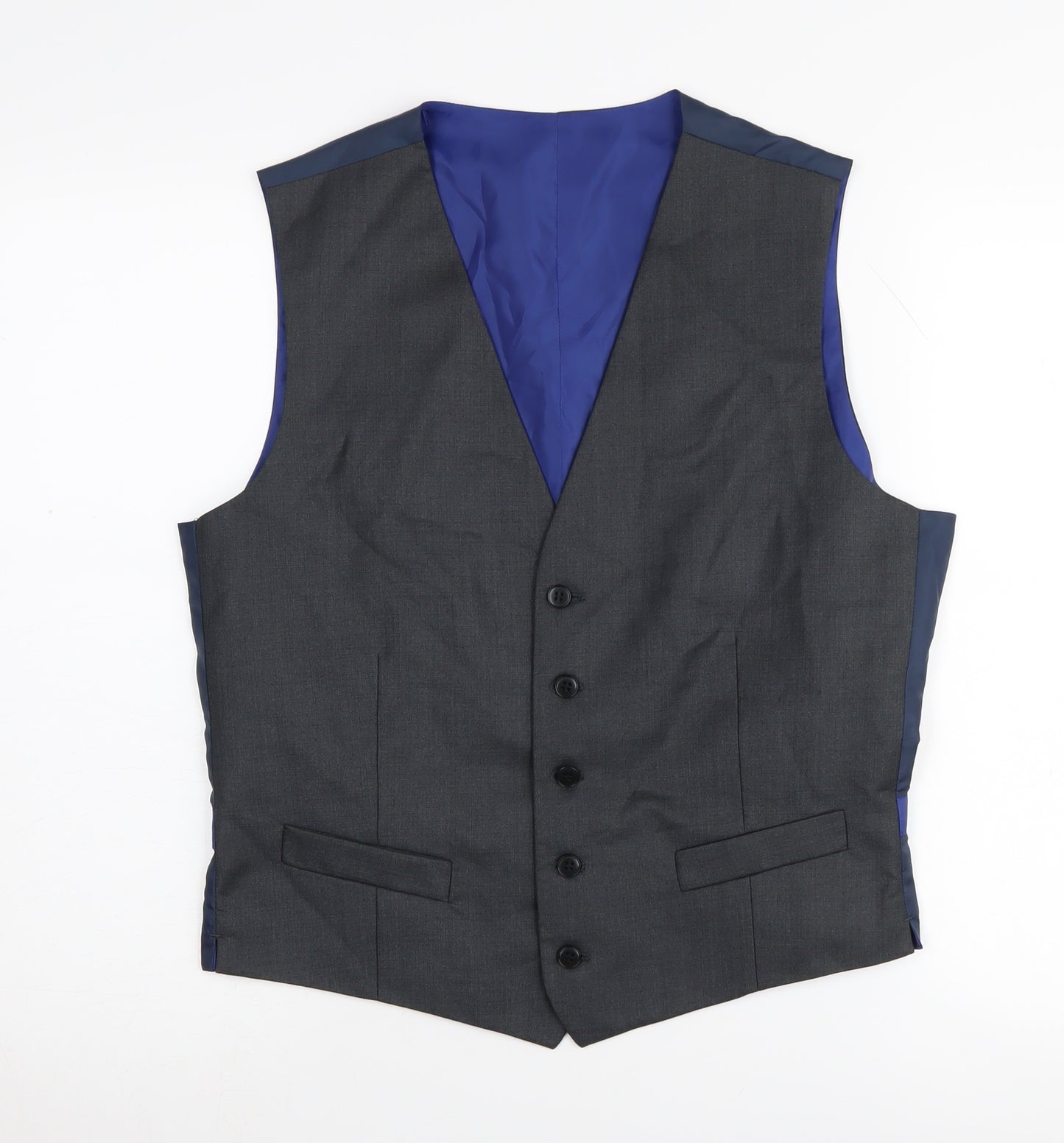 Marks and Spencer Men's Grey Waistcoat, Size 38R