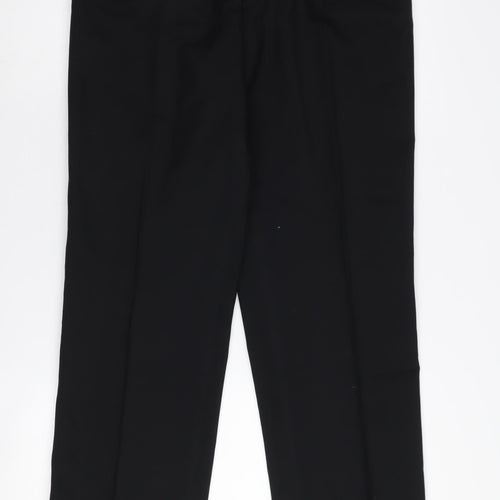 FH Men's Black Dress Pants, Size 34, Wool Blend
