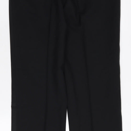 FH Men's Black Dress Pants, Size 34, Wool Blend
