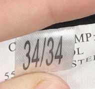 FH Men's Black Dress Pants, Size 34, Wool Blend