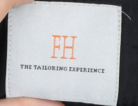 FH Men's Black Dress Pants, Size 34, Wool Blend