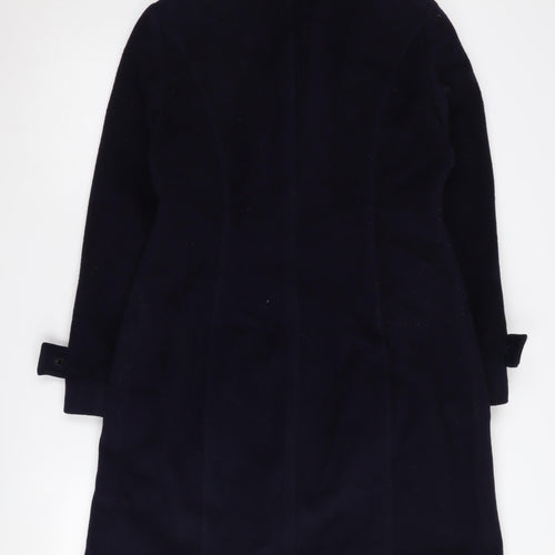 Precis Women's Black Wool Cashmere Overcoat, Size 8