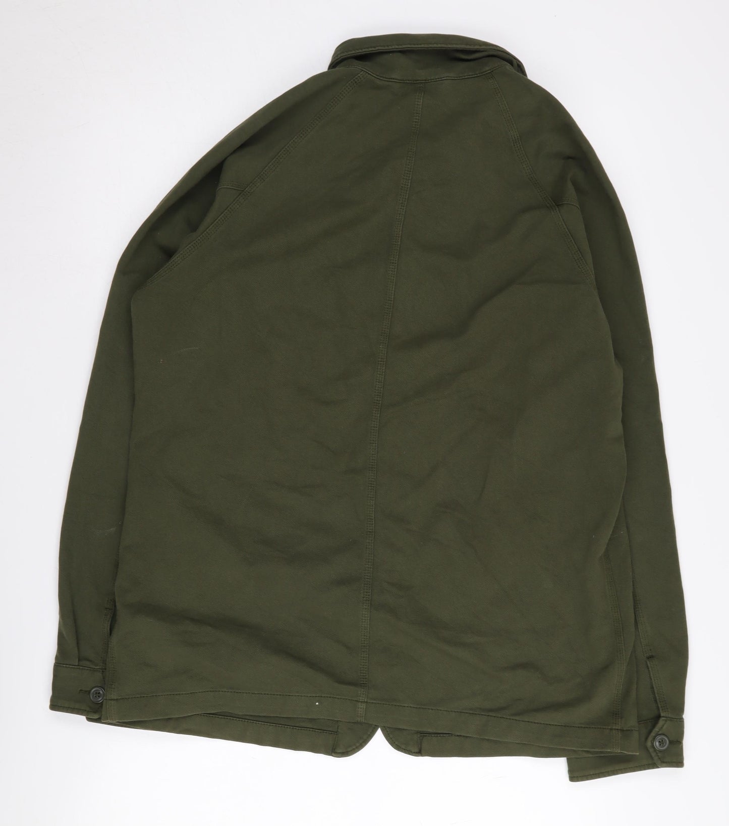 Uniqlo Men's Green Mid-Length Jacket - Size M