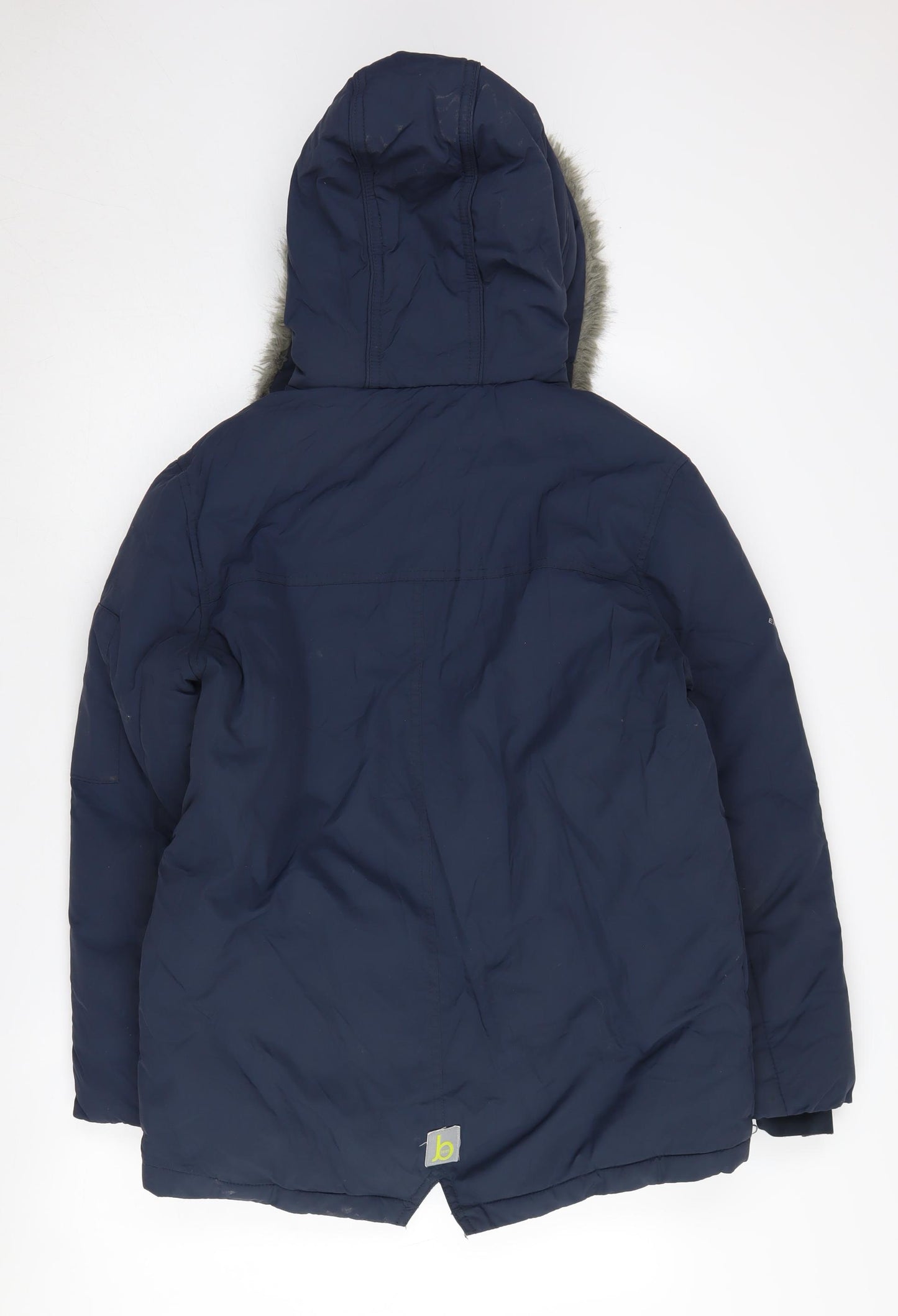 Ted Baker Boys Blue Parka Jacket Age 13 Hooded Lined Winter Coat