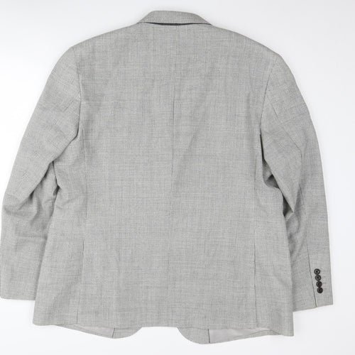 Marks and Spencer Men's Grey Wool Blazer, 46 Regular Fit