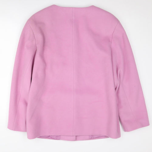 Eugen Klein Women’s Pink Wool Coat, Size 10