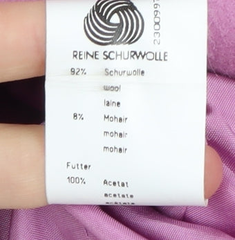 Eugen Klein Women’s Pink Wool Coat, Size 10