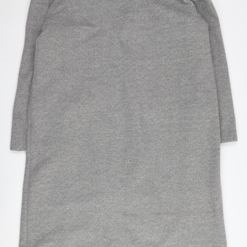 Boohoo Women's Grey Herringbone Overcoat Size 16