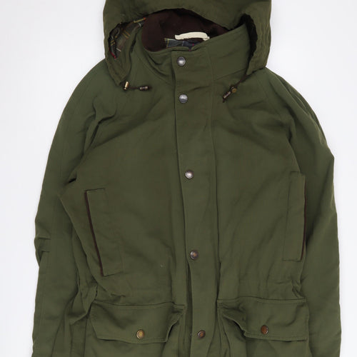 Barbour Men's Green Parka Jacket, Size M