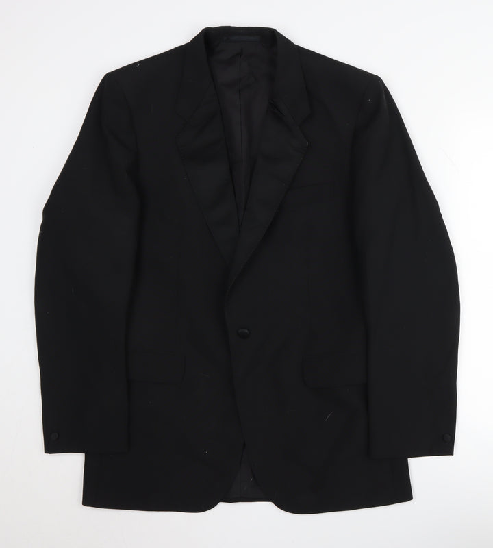 Boss Turo Men's Black Tuxedo Blazer, Size 40, Vintage
