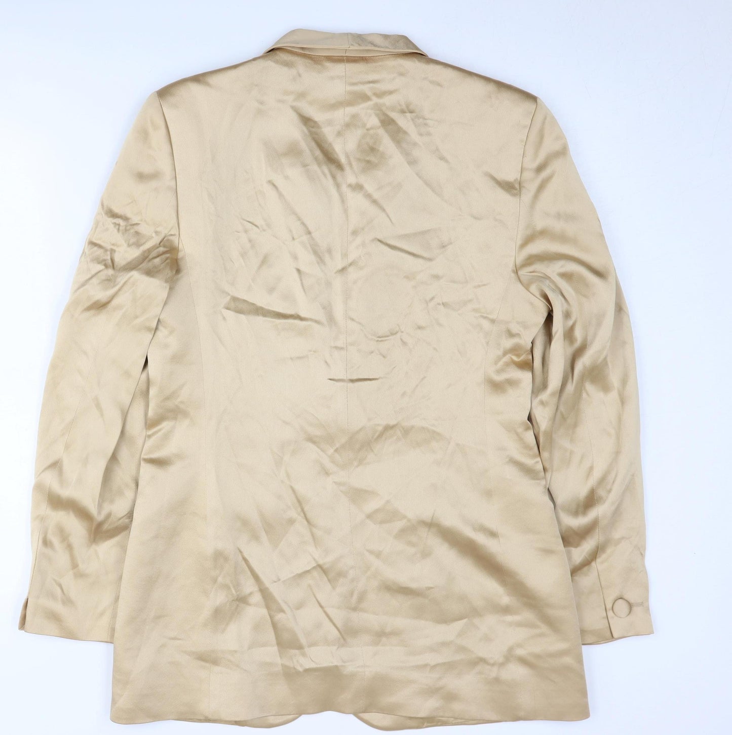 Marks & Spencer Women's Gold Suit Jacket, Size 12, Classic Fit