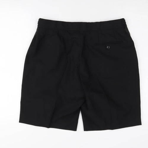 Brook Taverner Men's Black Formal Shorts, Size 36U/46