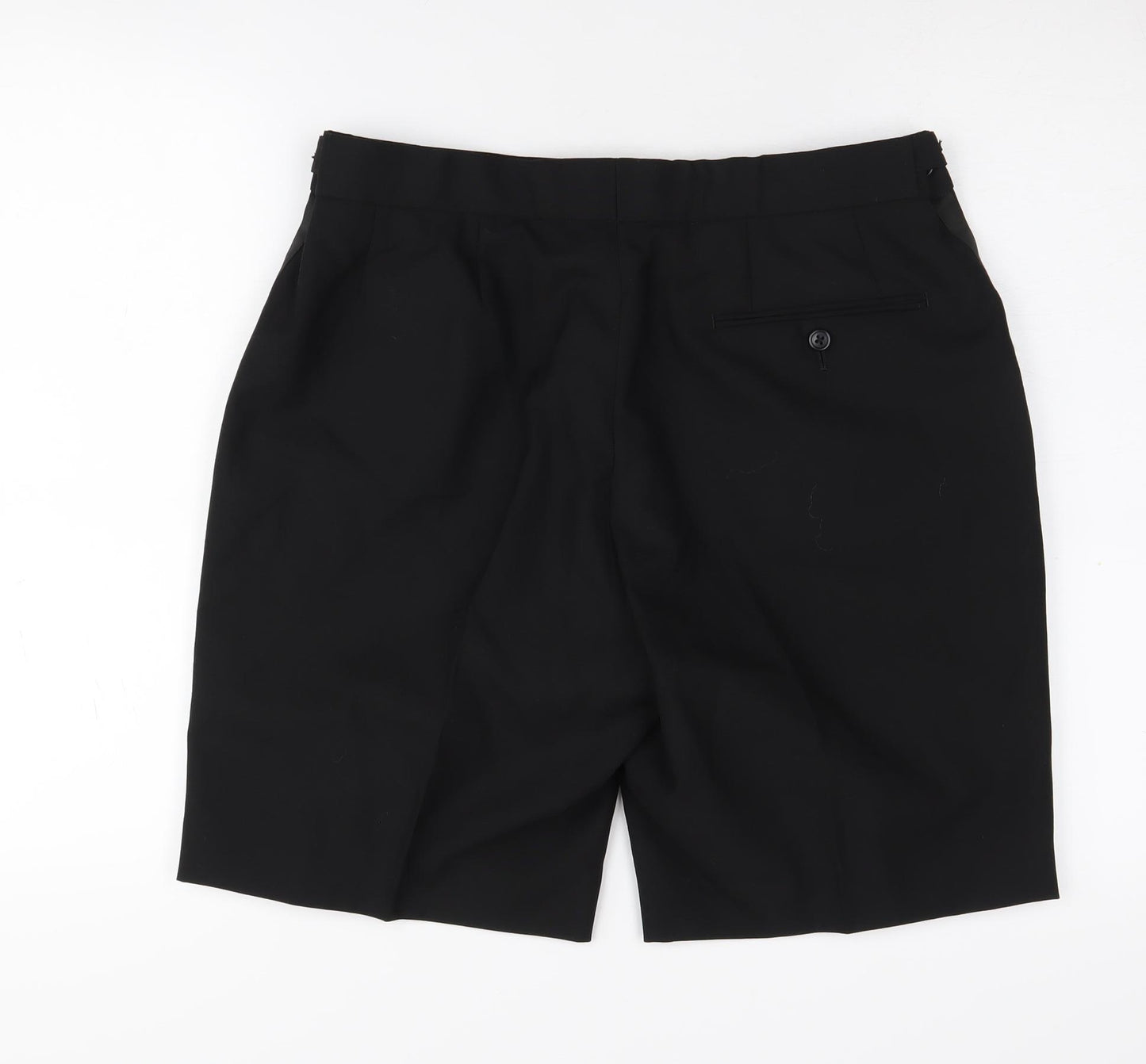 Brook Taverner Men's Black Formal Shorts, Size 36U/46