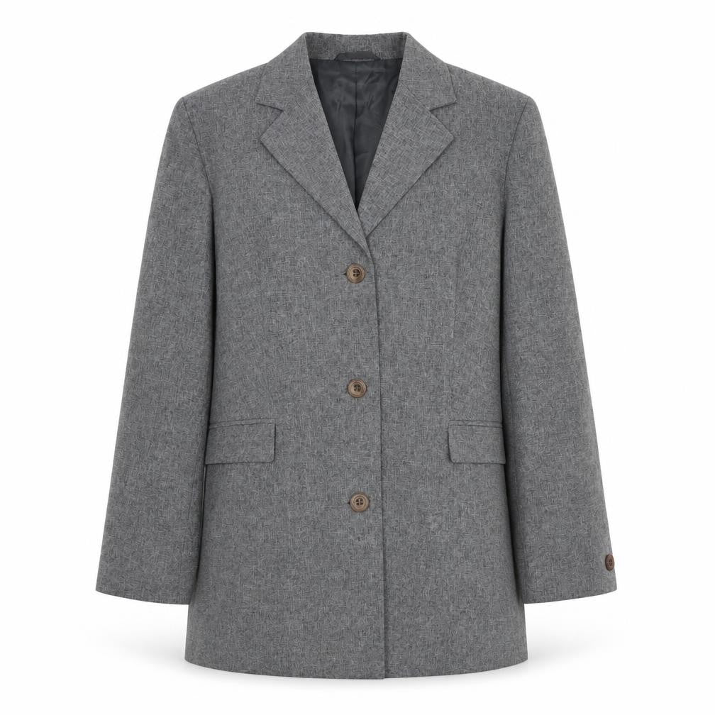 Front view of Agenda Women's Grey Blazer Trouser Suit, size 14