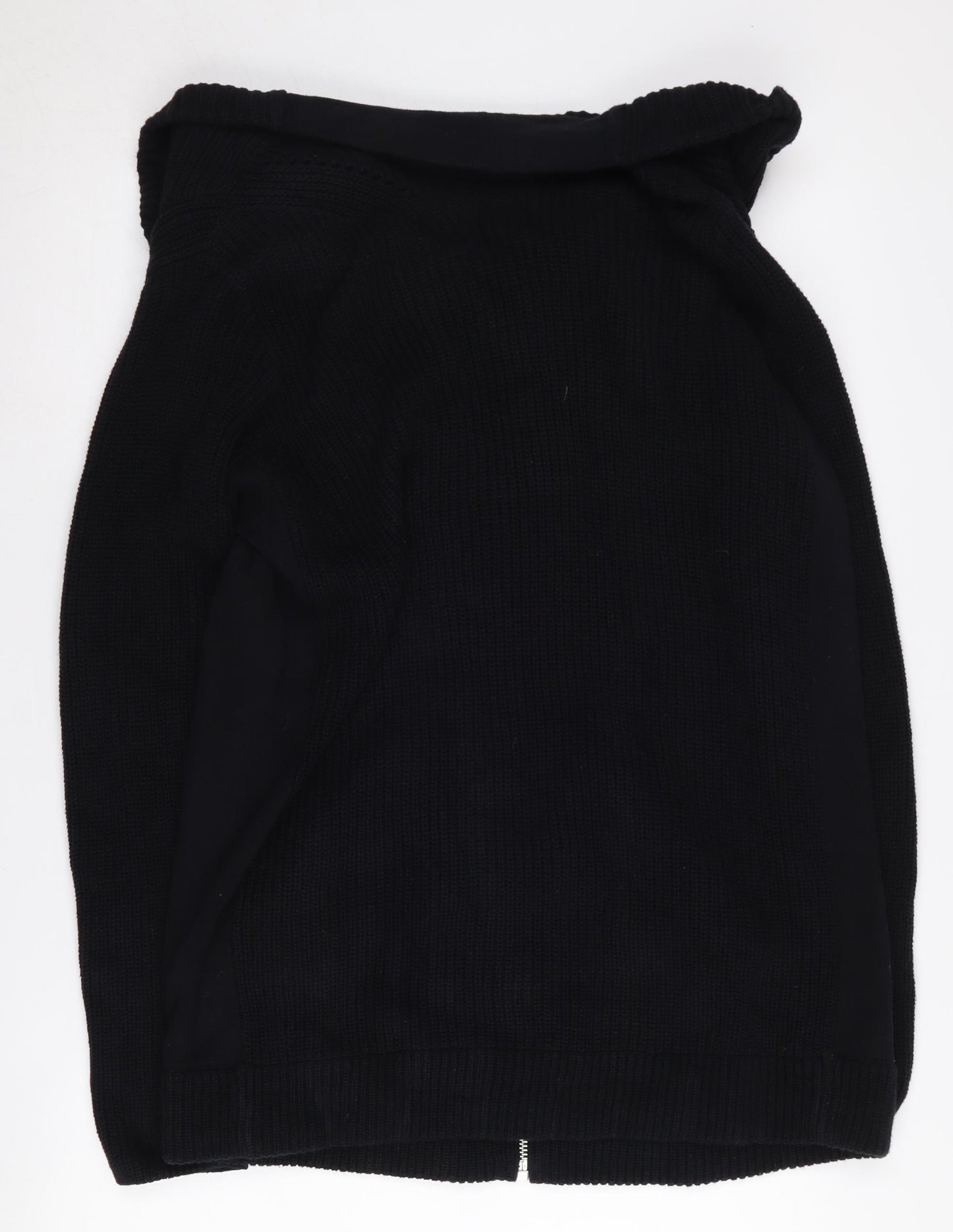 Next Women's Black Knit Hooded Jacket Size 14