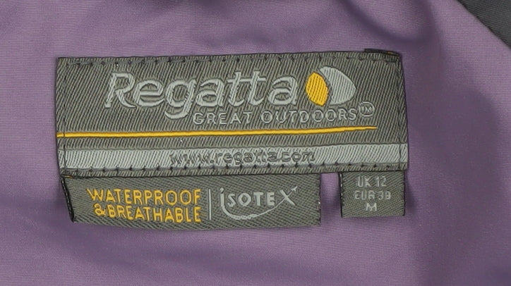 Regatta Women's Purple Waterproof Rain Coat Size 12