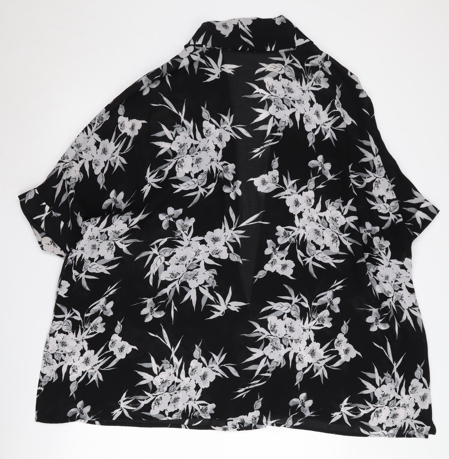 Jacques Vert Women's Black Floral Cape Small