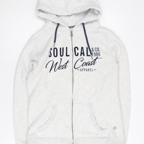 SoulCal & Co Women's Grey Full Zip Hoodie M