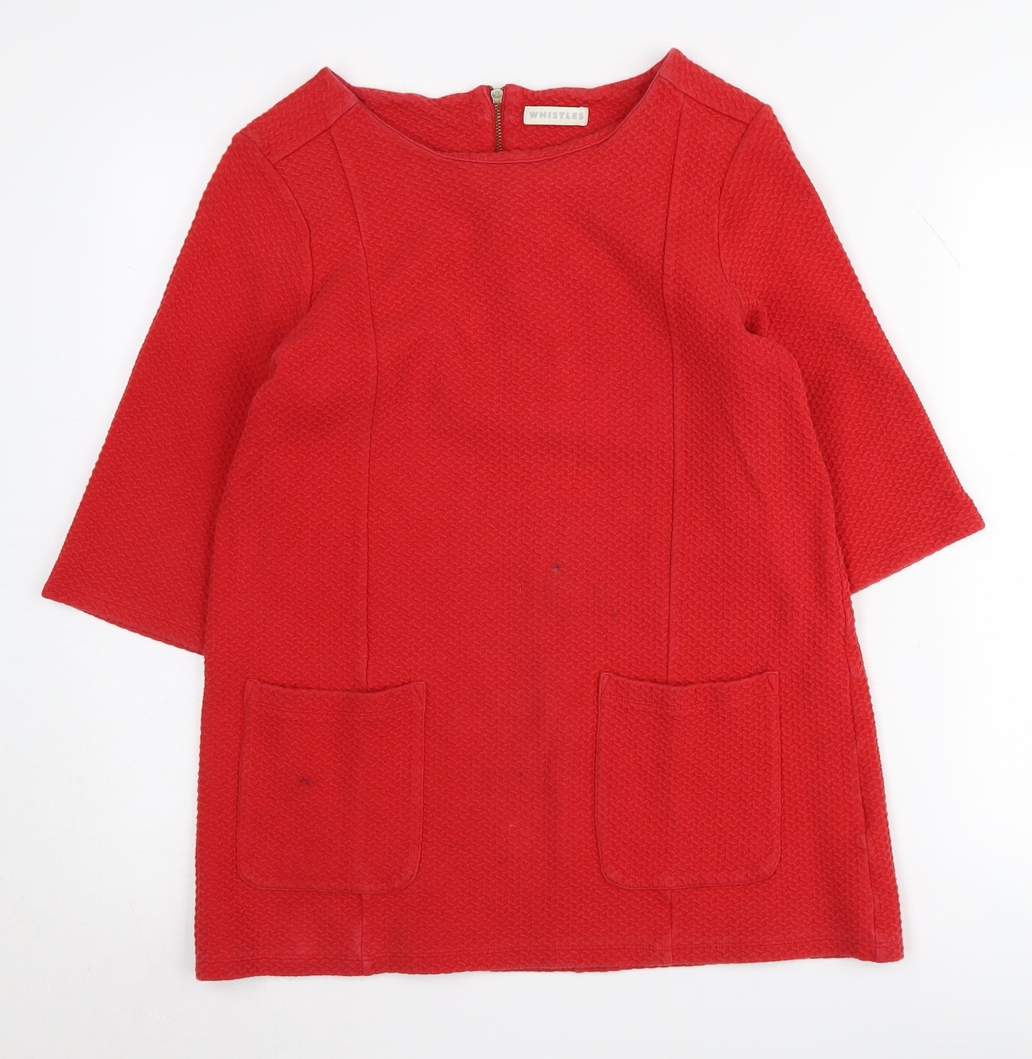 Whistles Red Women's Blouse, Size 12 - Classic Style