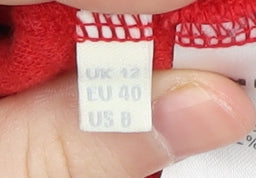 Whistles Red Women's Blouse, Size 12 - Classic Style