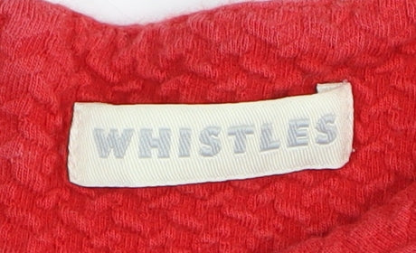 Whistles Red Women's Blouse, Size 12 - Classic Style