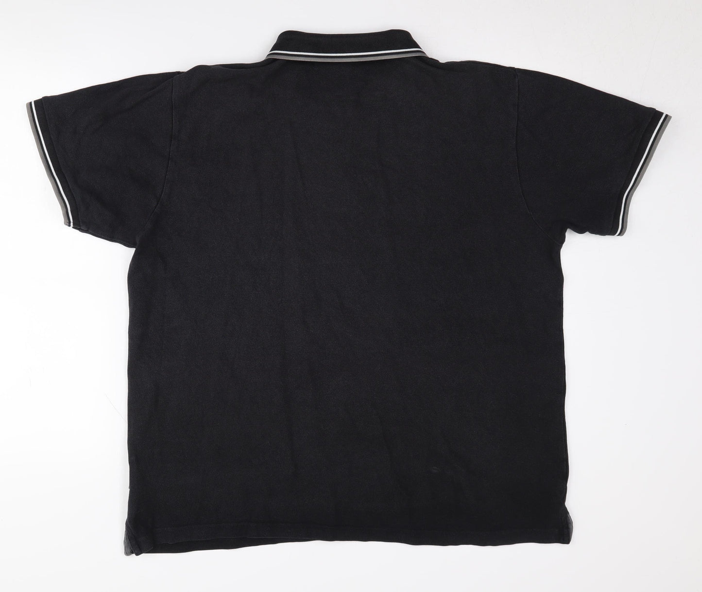 Everlast Men's Black Polo Shirt L Cotton Short Sleeve