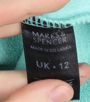 Marks & Spencer Women's Green Fleece Jacket Size 12