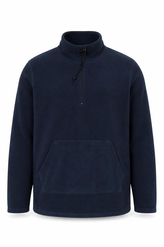 Front view of Fabrika Men's Blue XL Fleece Sweatshirt