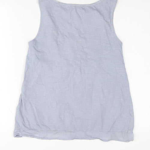 White Stuff Women's Blue Cotton Tank Top - Size 10