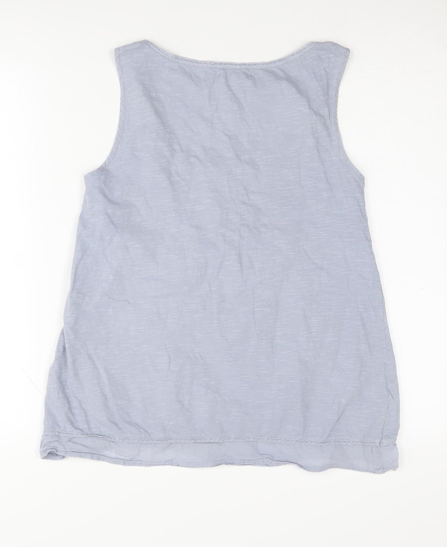 White Stuff Women's Blue Cotton Tank Top - Size 10