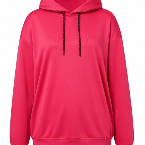 DKNY Women's Pink Pullover Hoodie - Size L