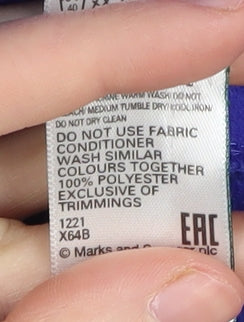 Marks and Spencer Women's Blue Fleece Jacket Size 12