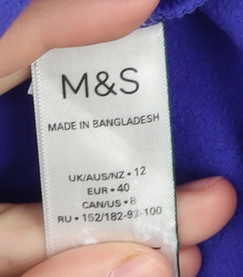 Marks and Spencer Women's Blue Fleece Jacket Size 12