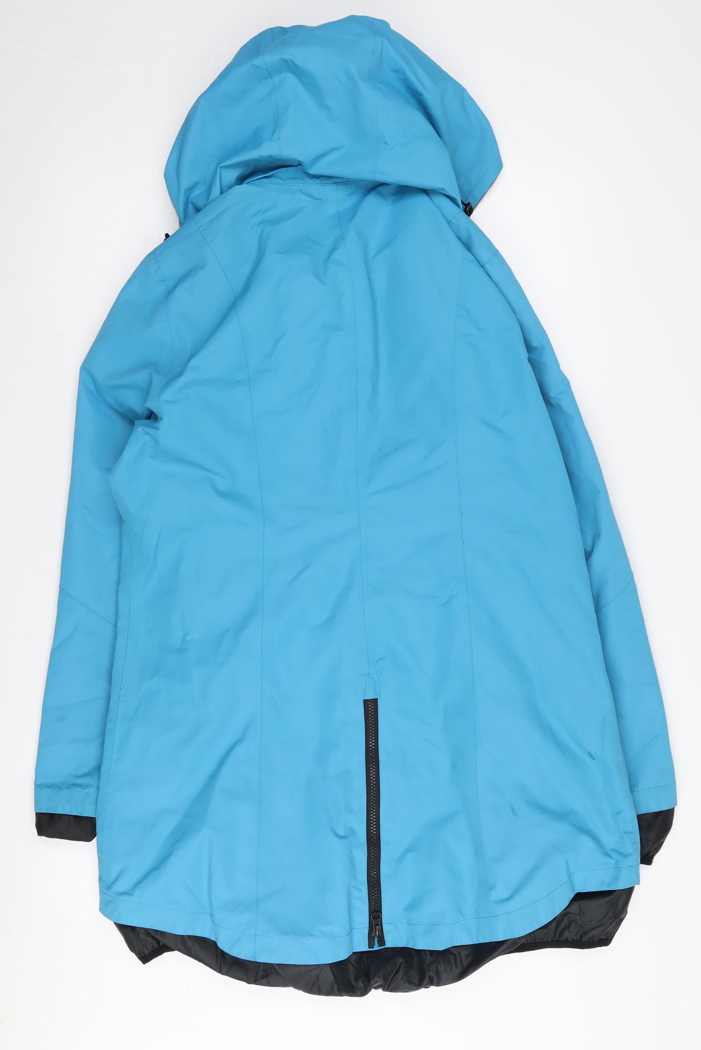Normann Women's Blue Size 12 Hooded Rain Coat