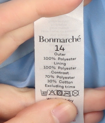 Bonmarché Women's Blue Rain Coat Size 14